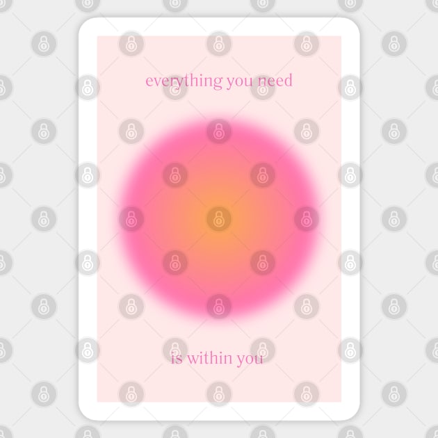 Affirmation Pink Aura Sticker by mystikwhale